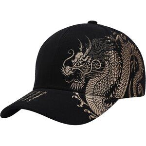 Women's Dragon Fashion Baseball Cap Adjustable Strap Back Visor Sports Hat